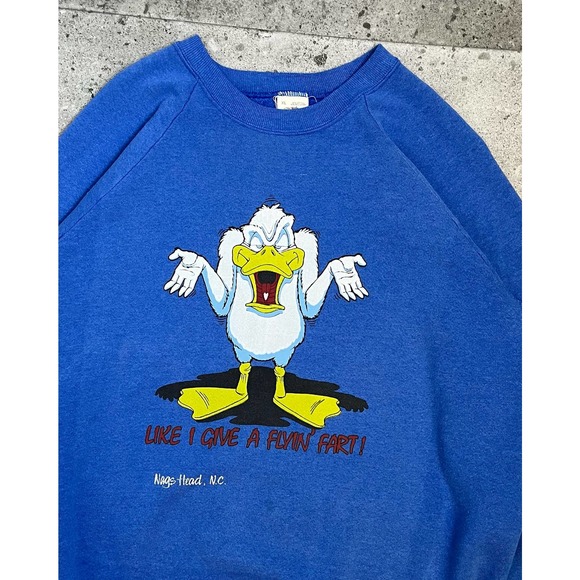 "Like I Give A Flyin' Fart" Sweatshirt (L) - 1990s - Picture 2 of 2